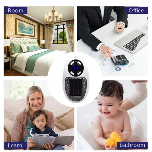 NEW Wall Plugin Portable Heater with remote control - Picture 4 of 11